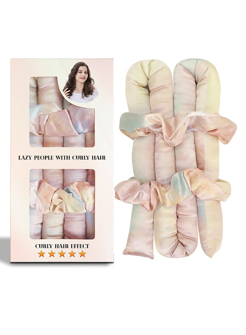 Stain Heatless Curling Set,  Hair Rollers for Heatless Curls,  Heatless Hair Curlers & Hot Rollers, Heatless Curling Rod Headband, Heatless Curler, Orange - Image 1