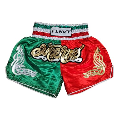 FLKKY Muay Thai Shorts Boxing Shorts for Men Women High Grade Martial Arts Training Gym Trunks Classic Boxing Shorts - Image 1