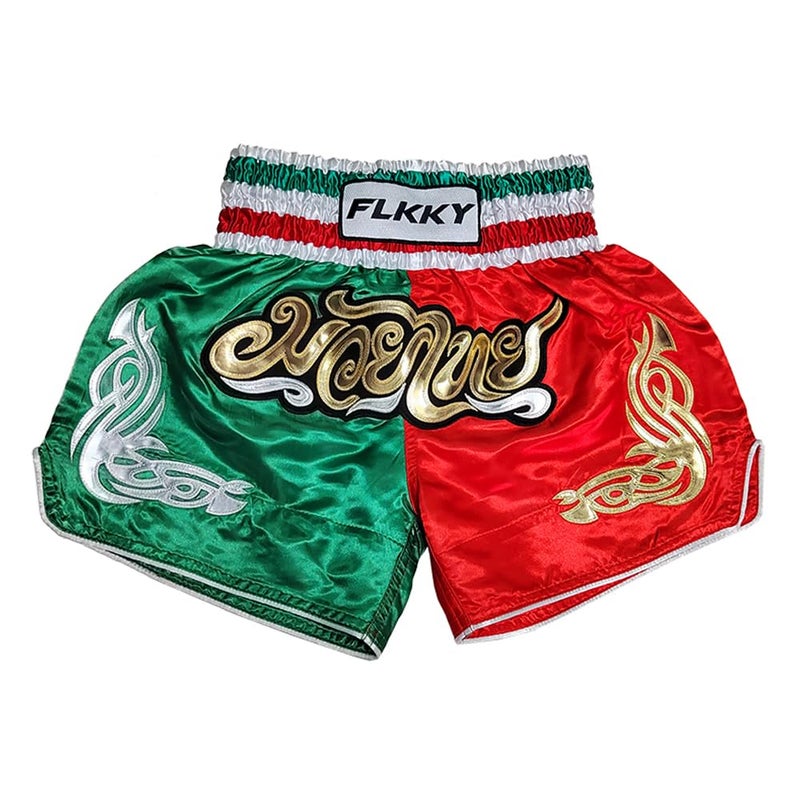 FLKKY Muay Thai Shorts Boxing Shorts for Men Women High Grade Martial Arts Training Gym Trunks Classic Boxing Shorts - Image 2