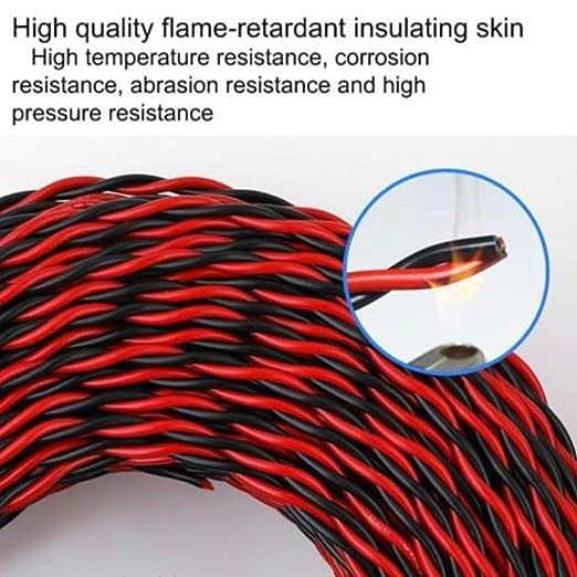 TWC Active Flexible Double Core Electrical Wire Assorted 90 Meter 1 SQMM PVC electrical insulated copper wire Cable for Domestic Industrial Connection purpose Flame Resistant - Image 4