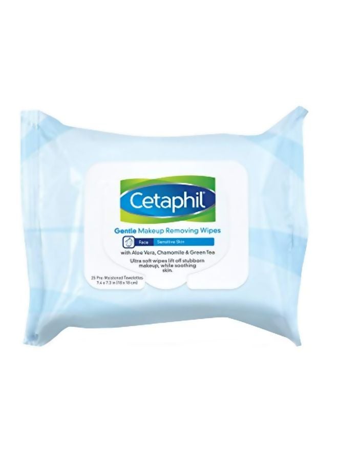 Cetaphil Pack Of 25 Gentle Makeup Removing Wipes White - Image 1