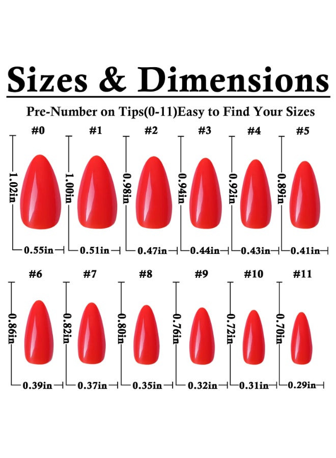 LuckForever 360pc Almond Press on Nails Medium Fake Nails Medium Acrylic Nails Press on Nail Almond Glue on Nail Short Stiletto False Artifical Fingernails 15 Colors Stick on Nails for Women Girs - Image 4