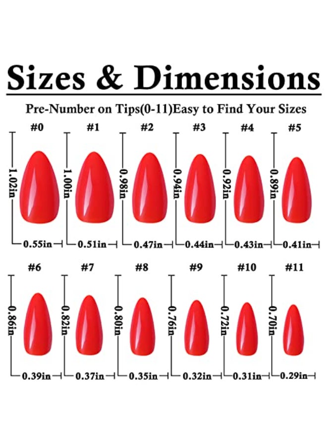 LuckForever 360pc Almond Press on Nails Medium Fake Nails Medium Acrylic Nails Press on Nail Almond Glue on Nail Short Stiletto False Artifical Fingernails 15 Colors Stick on Nails for Women Girs - Image 3