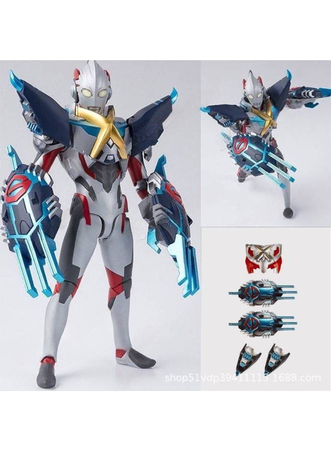 Ultraman Hand-made Spot Gold Cero Beria Geed Tiga Doll Model Stand Kidsren's Toys-Color:Aix - Image 1