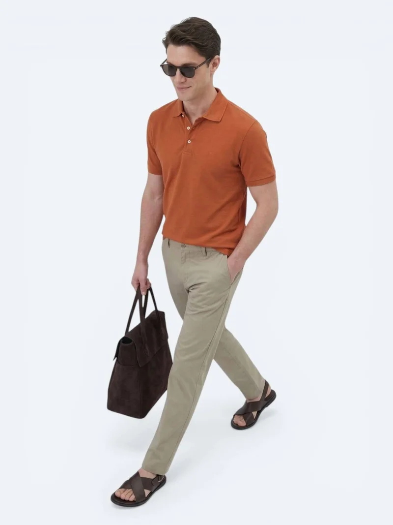 Kip Mink Weaving Jogging Fit Casual Cotton Blended Trousers