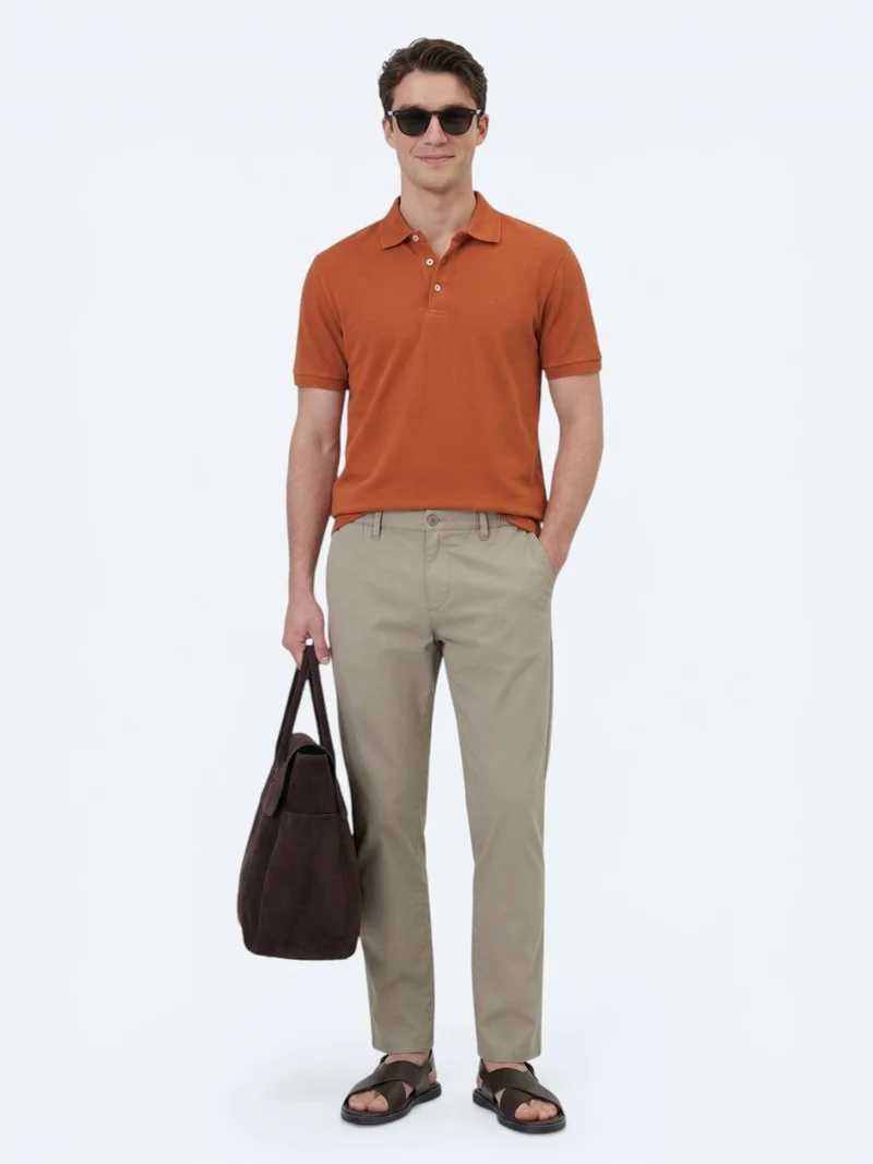 Kip Mink Weaving Jogging Fit Casual Cotton Blended Trousers