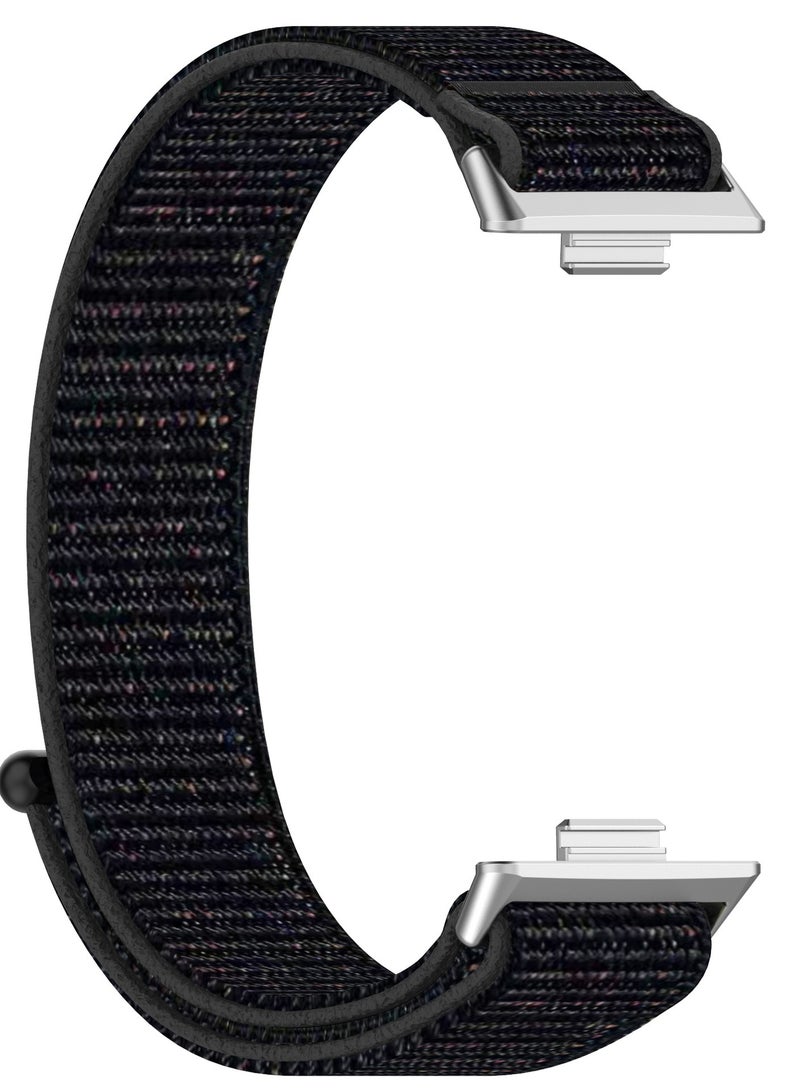 keloray سوار ساعة بديل من النايلون لساعات هواوي فيت 3/فيت 4/فيت 4 برو باللون الأسود - Image 2