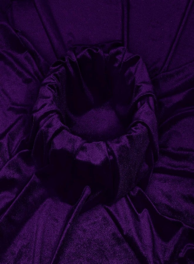 KKJIAF Purple Stretch Velvet Fabric 60 Inch Wide, 5 Yard Soft Stretchy Fabric for Sewing Clothes, Apparel, Costume, Crafts - 90% Polyester 10% Spandex - Image 2