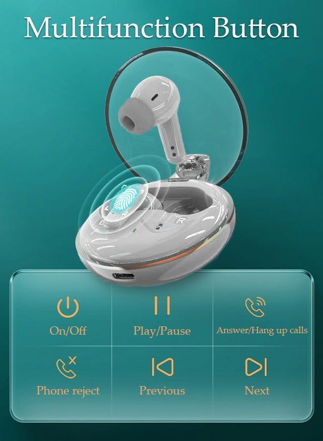 DUNISO Wireless Earbuds Bluetooth 5.3 in Ear Headphones with Charging Case and Touch Control, Sweatproof Earphones Built-in Mic Bass Stereo Sound Headset for Sport Office Driving - Image 4