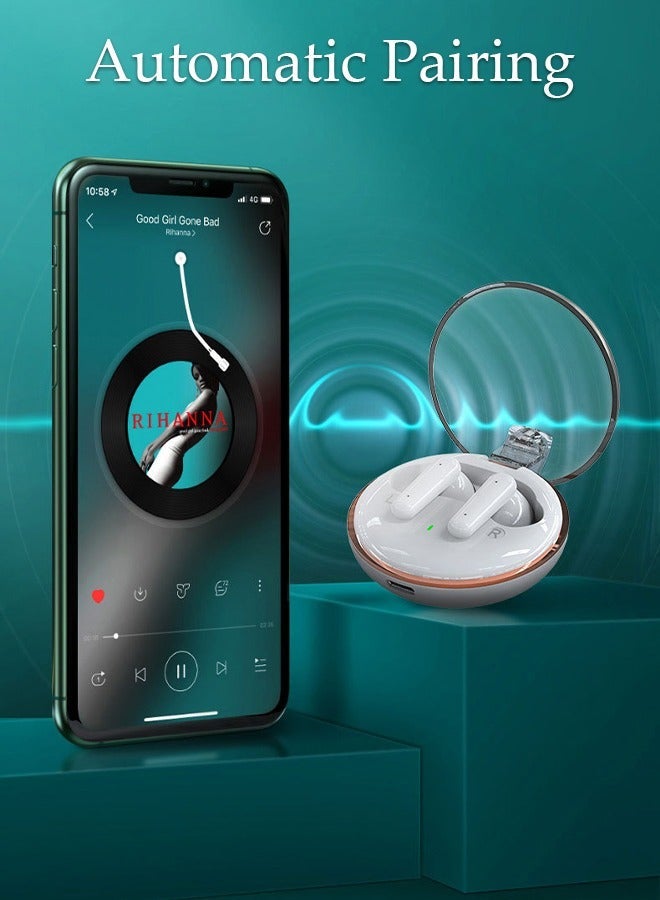 DUNISO Wireless Earbuds Bluetooth 5.3 in Ear Headphones with Charging Case and Touch Control, Sweatproof Earphones Built-in Mic Bass Stereo Sound Headset for Sport Office Driving - Image 5