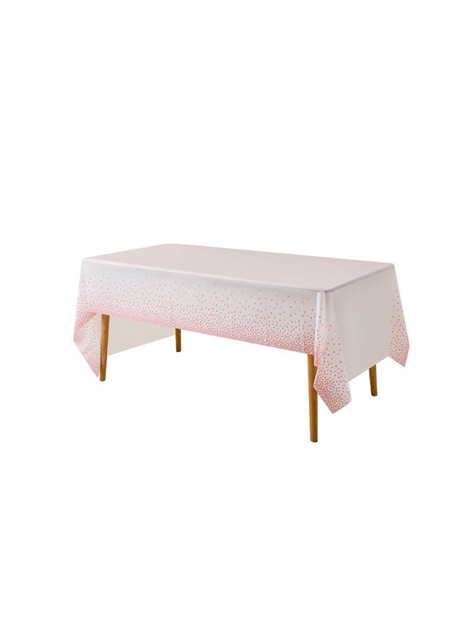 Generic Polka Dot Disposable Tablecloth Printed Party Decoration Peva Thickened Table Cloth Waterproof-Color:Orange Gold Dot-Specifications:137*274cm  - Image 4