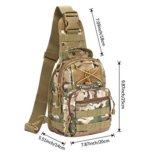 DEVZA Shoulder Tactical Military Bag Pouch | 7.87 x 5.51 x 9.87 inches | Cp - Image 2