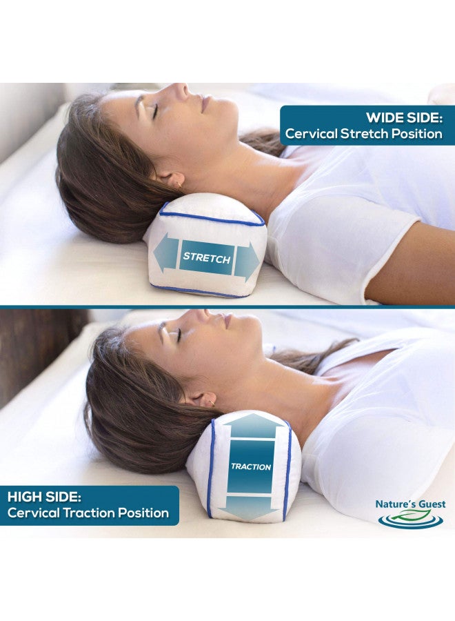 Nature's Guest Adjustable Cervical Neck Roll Bolster Pillow, Better Than Memory Foam Pillow, Neck Pillow for Sleeping, Cervical Cylinder Pillow for Spine Back, Neck Pain, Travel Pillow Leg Bed Pillow - Image 3