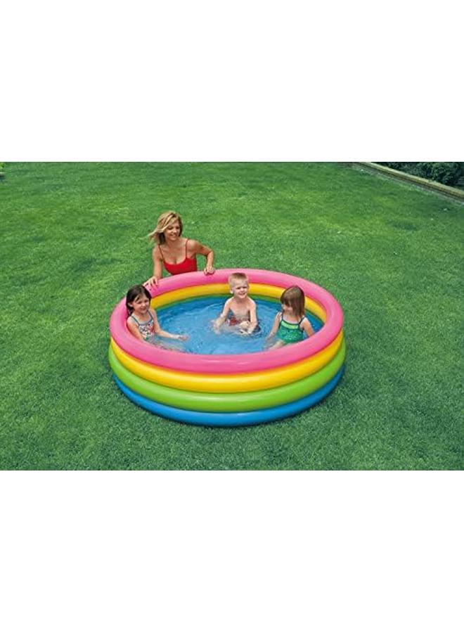 INTEX Swimming Pool Inflatable 4 Hoops Sunset 168 X 46 Cm - Image 2