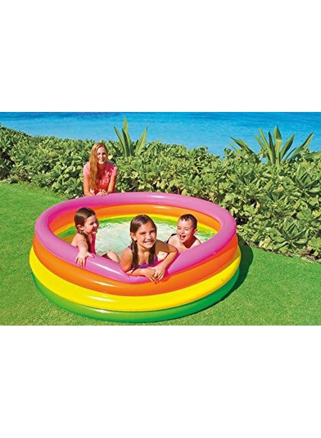 INTEX Swimming Pool Inflatable 4 Hoops Sunset 168 X 46 Cm - Image 3