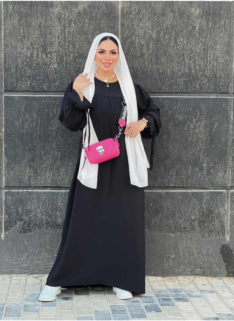 Puritopia - Plain long dress with cuffs - Image 1