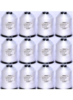TOREX� | Polypropylene 2 Ply 2000 Meters Used for Stitching Unbreakable Bag Closing Thread TW-2 (White Pack of 12 pcs)