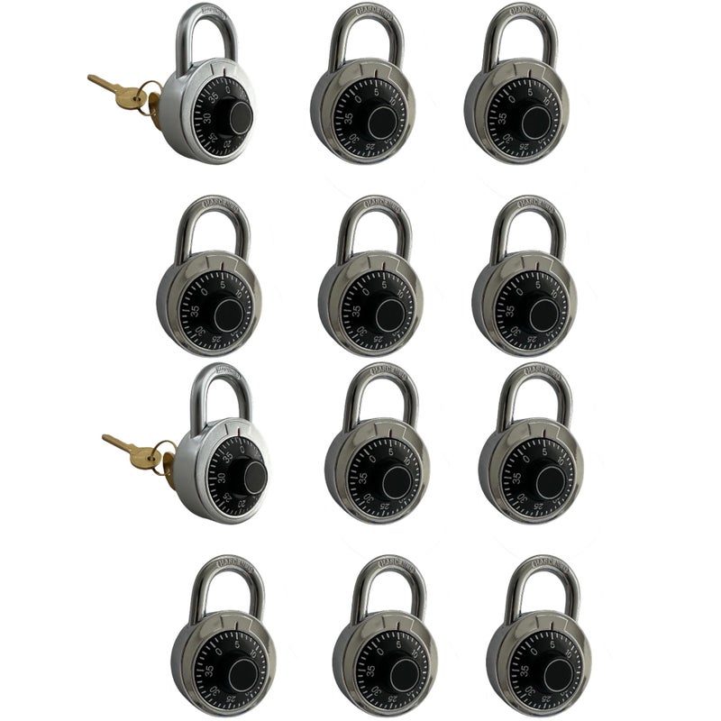 DuoTyga Combination Padlock with Key and Same Code Each Set 12 Pack 4 Keyed Alike Matching Key Combination Locker Lock for Toolbox School and Gym Locker Employee and Case Black - Image 2