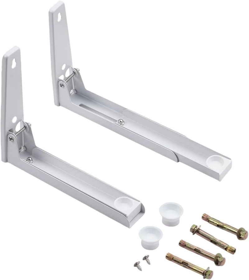 Space-Saving Wall Mount Microwave Oven Bracket Heavy Load Adjustable Rack for Small Homes & Apartments, Steel Adjustable Oven Rack Bracket - Image 1
