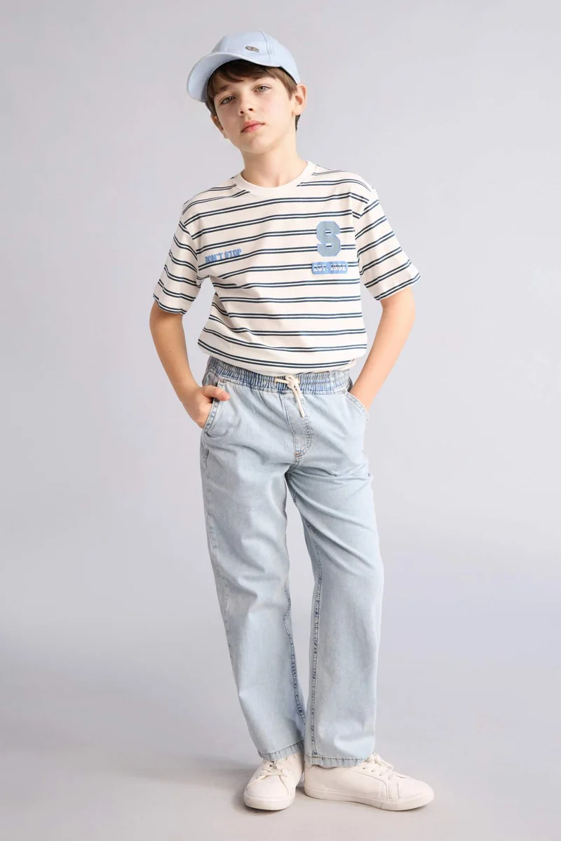 DeFacto Boy New Regular Fit Printed Short Sleeve T-Shirt