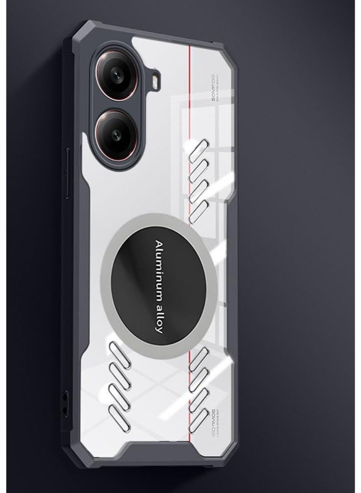 عام غطاء شاومي بوكو X7 برو 5G، حماية عدسة الكاميرا، غطاء هاتف مصقول لتبديد الحرارة، تدابير مضادة للسقوط مع حماية شاملة، يساعد على التبريد أثناء اللعب. - Image 1