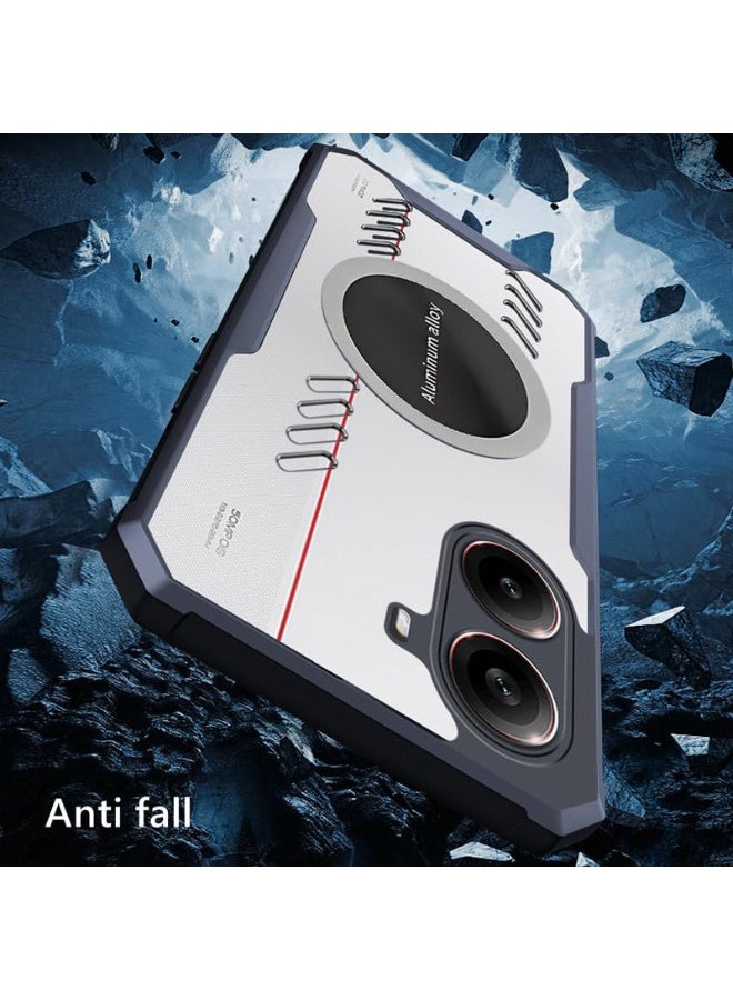 عام غطاء شاومي بوكو X7 برو 5G، حماية عدسة الكاميرا، غطاء هاتف مصقول لتبديد الحرارة، تدابير مضادة للسقوط مع حماية شاملة، يساعد على التبريد أثناء اللعب. - Image 2