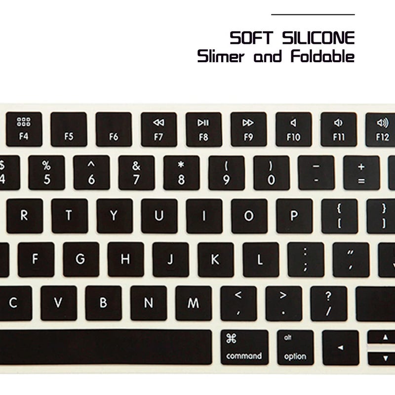 HRH Silicone Keyboard Cover Skin Protector for Magic Wireless Keyboard MLA22LL/A (A1644,2015 Released) European ISO Layout,Ombre Blue - Image 5