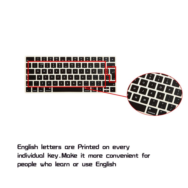 HRH Silicone Keyboard Cover Skin Protector for Magic Wireless Keyboard MLA22LL/A (A1644,2015 Released) European ISO Layout,Ombre Blue - Image 2