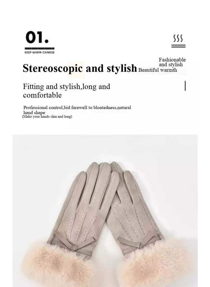 Women's Gloves Winter Thickened Warm Gloves Cycling Gloves - Image 2