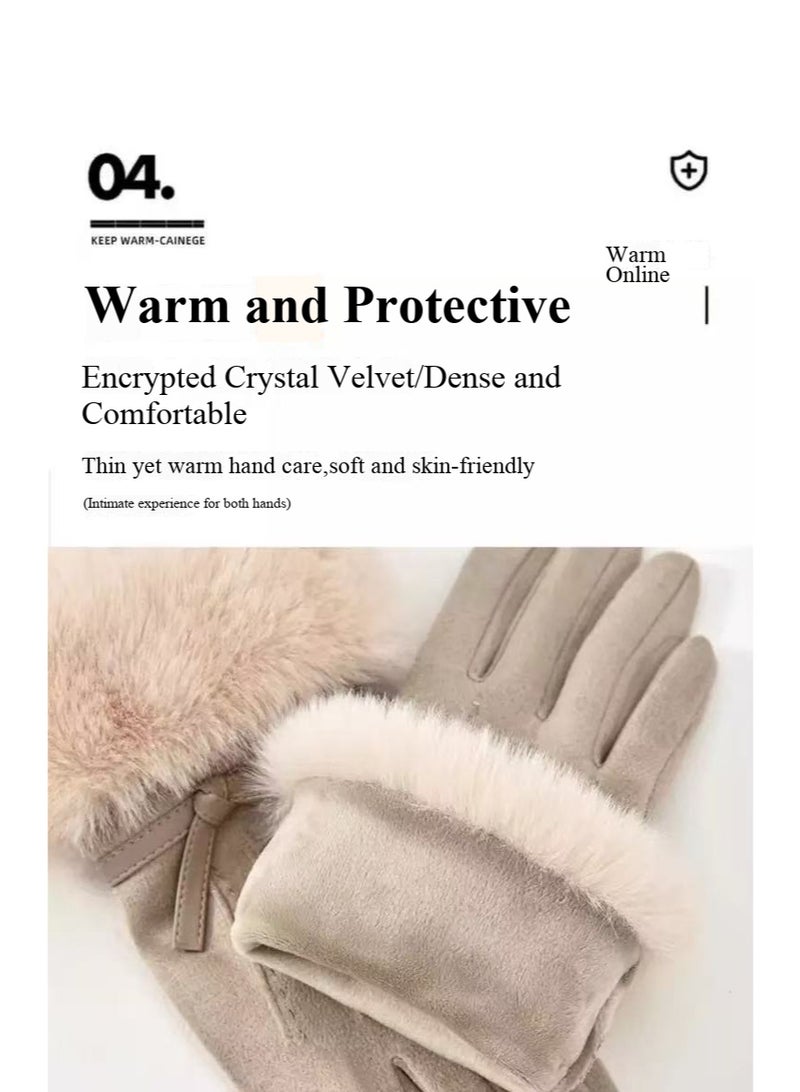 Women's Gloves Winter Thickened Warm Gloves Cycling Gloves - Image 5