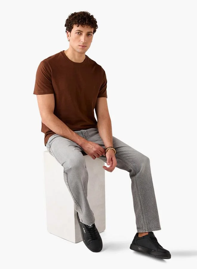 Splash FAV Regular Fit Crew Neck T-shirt with Short Sleeves