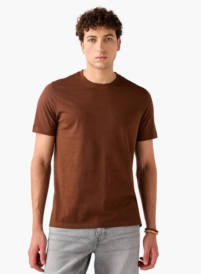 Splash FAV Regular Fit Crew Neck T-shirt with Short Sleeves