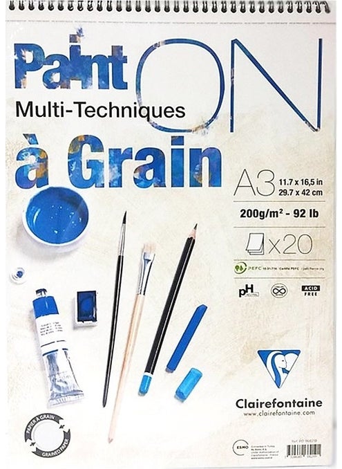 Clrf Pd966219 Paint-On Grain Solution Block A3 200Gr 20Yp