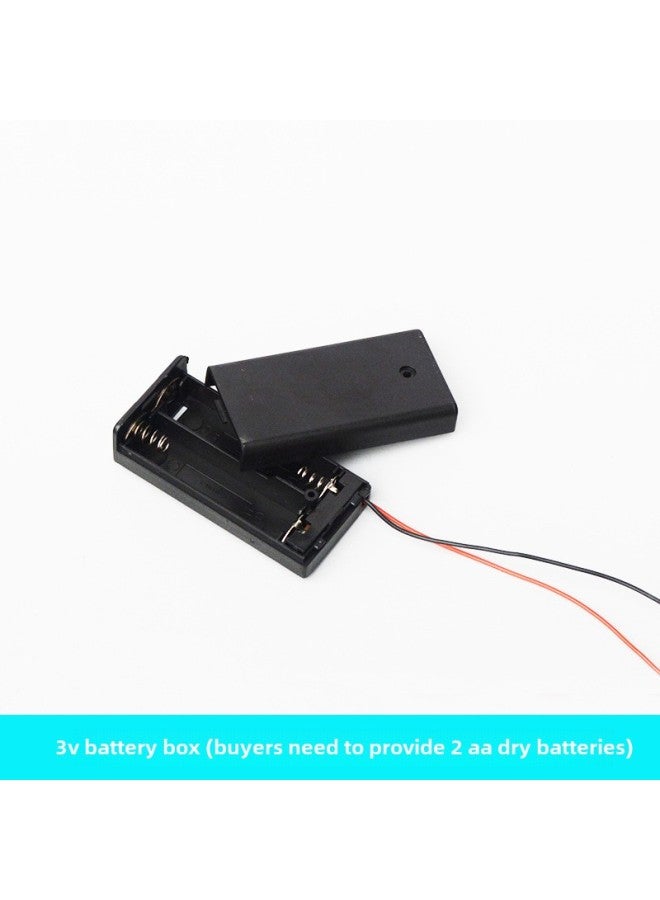 Miniature Glowing Street Lamp Model Led Metal Advertising Lamp Architectural Sandbox Micro-scene 3vdiy Model Material-Color:One 3v Battery Box (without Battery)  - Image 1