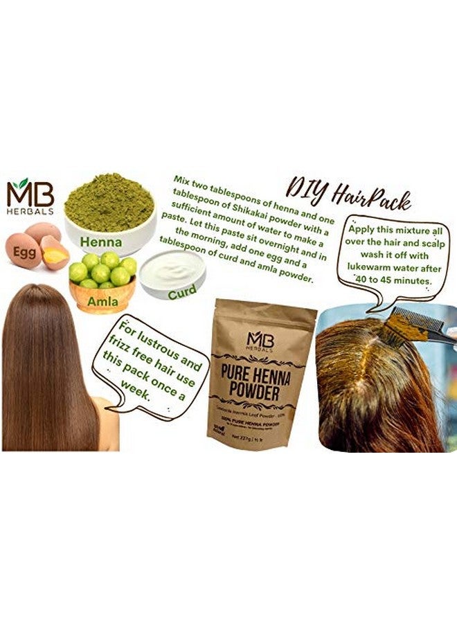 MB Herbals 100% Pure & Natural Henna Powder 100 Grams / 3.5 oz For Hair Color | For Natural Orange-Red Hair Color | Triple Sifted | No Preservatives - Image 3