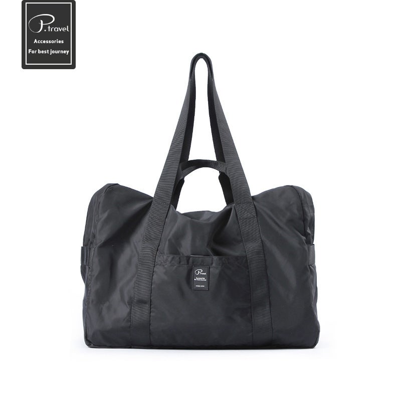 Travel Storage Bag: Black Foldable Large Capacity Bag - Durable Portable Luggage Bag for Travelers and Expectant Parents - Image 1