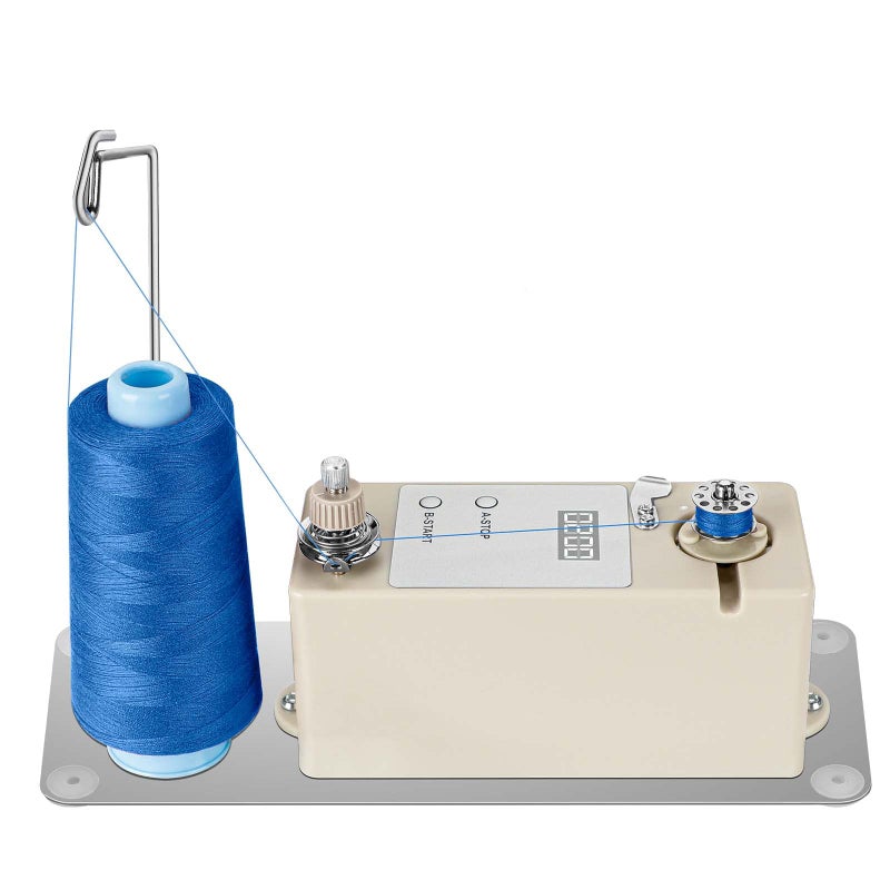 Automatic Bobbin Winder for Sewing Machines  Portable Electrical Fast With Thread Guide Spool Stand Mounting Plate for Domestic and Industrial Use