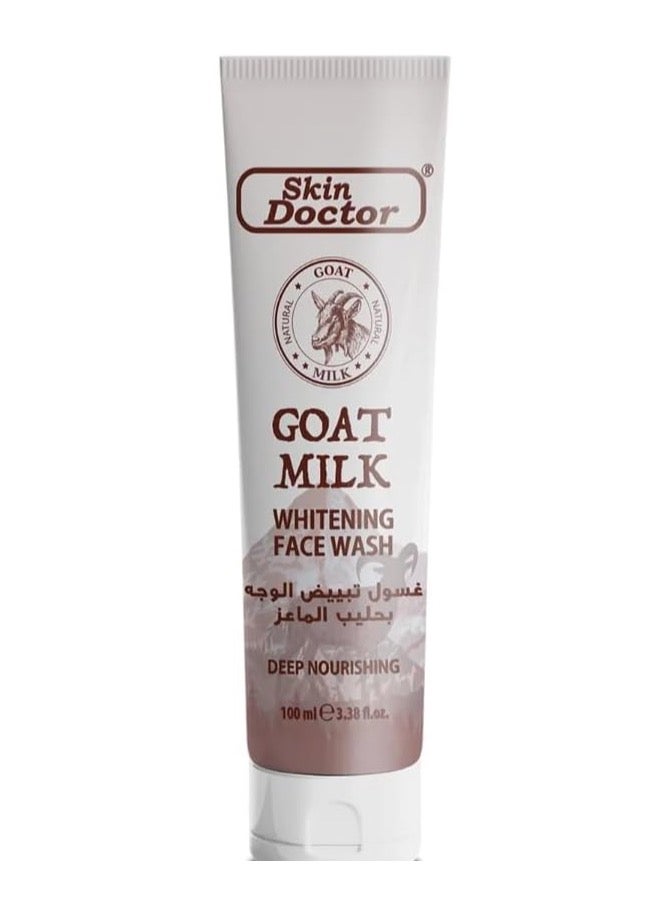 Skin Doctor Goat Milk Whitening Face Wash, Deep Nourishing, 100ml - Image 1