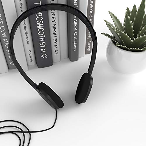 Maeline On-Ear Headphones with 3.5 mm Headphone Plug - 1 Pack - Black - Image 3