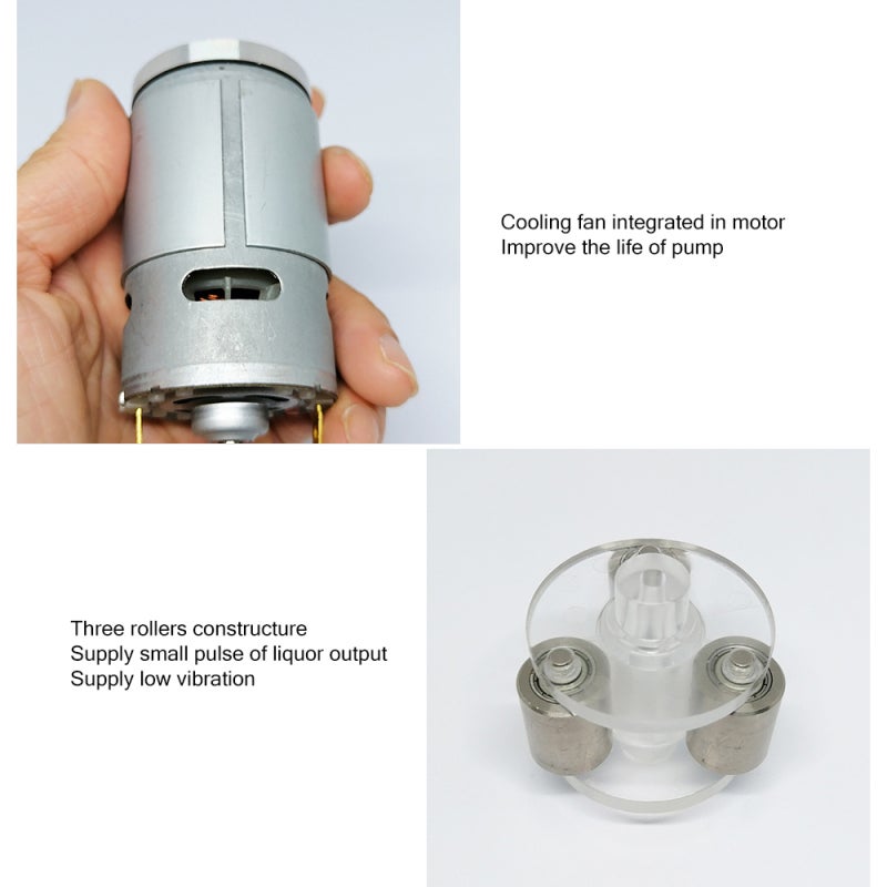 Peristaltic Pump 12V High Flow Rate Up To 1200ml/min - Durable Stainless Steel Construction Dosing Pump for Industrial Liquid Transfer Applications - Image 2