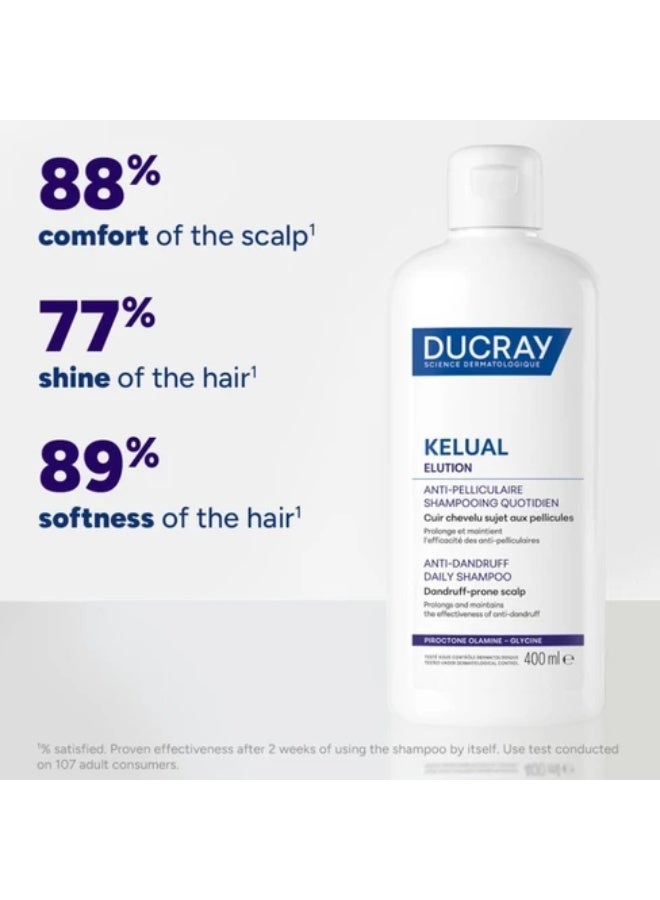 Ducray Kelual Elution Anti-Dandruff Daily Shampoo 400ml - Image 3