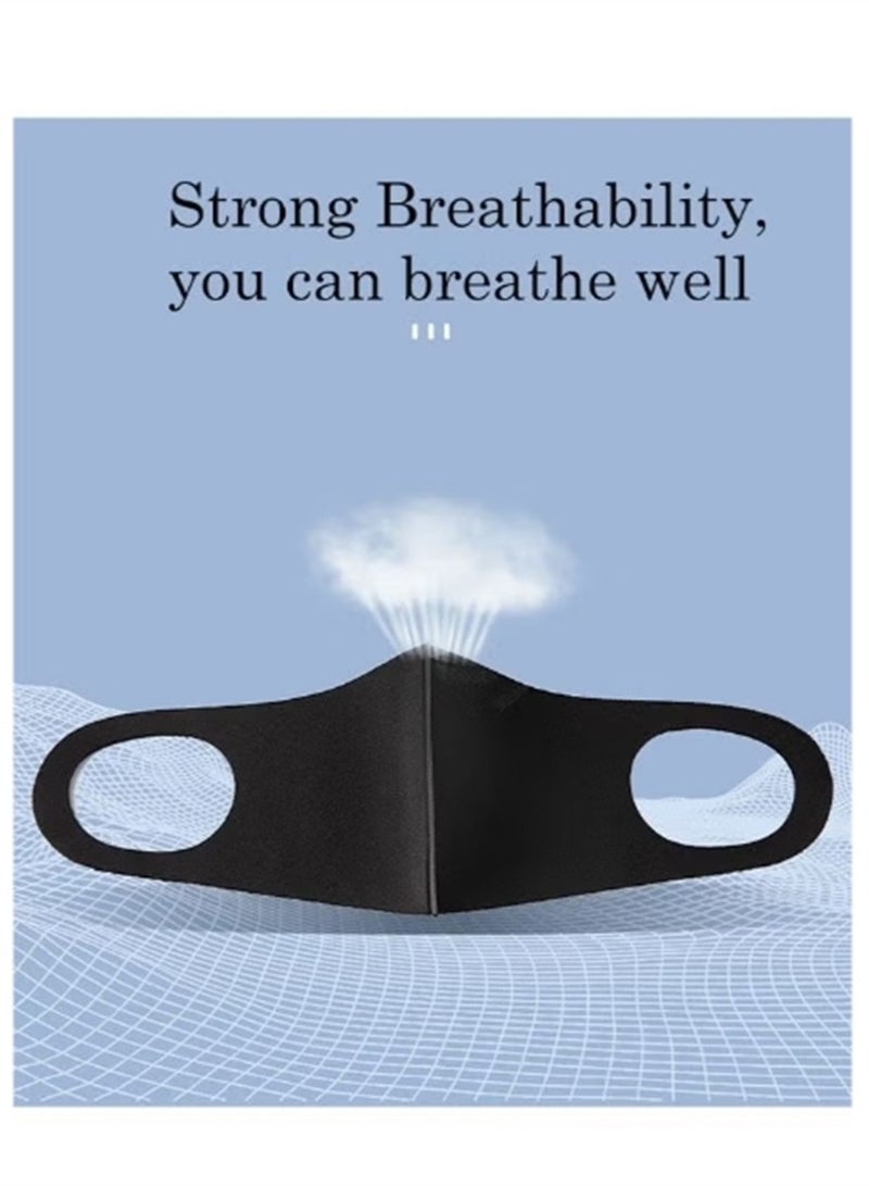 15-Piece Black Face Masks with Soft Elastic Ear Loop Cover, Reusable Cotton Comfy Breathable Outdoor Fashion Face Protections for Man and Woman, Washable and Breathable Masks（individual packing） - Image 5