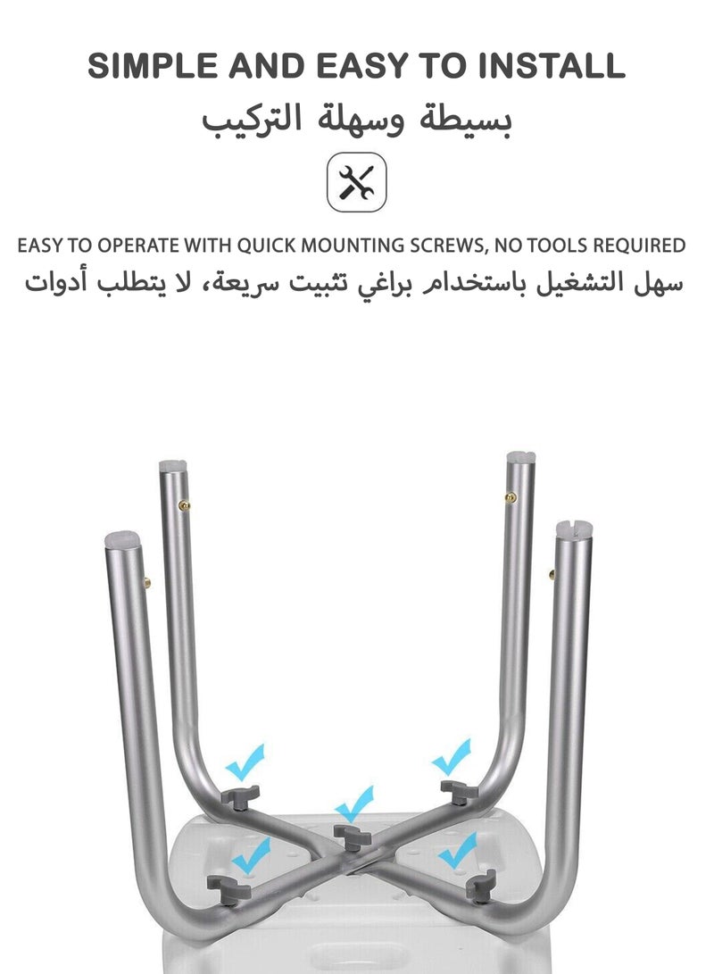 كرسي دش البراز قابل للتعديل نونسليب مقعد الاستحمام لكبار السن المعاقين خفيف الوزن مضاد للانزلاق مقعد دش مقعد المرحاض الطبي حوض الاستحمام الحمام السلامة لكبار السن الحوامل المصابات  - Image 5