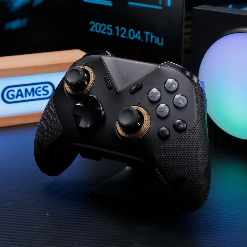 TALONGAMES 【تحسين القبضة وامتصاص العرق】 مجموعة شريط قبضة مضادة للانزلاق م�� FLYDIGI VADER 5 PRO/VADER 5S، إصدار خفيف، شريط قبضة مضاد للانزلاق، مانع للانزلاق، مقطوع مسبقًا، مجموعة واحدة [جزء القبضة فقط] (أسود) - Image 2