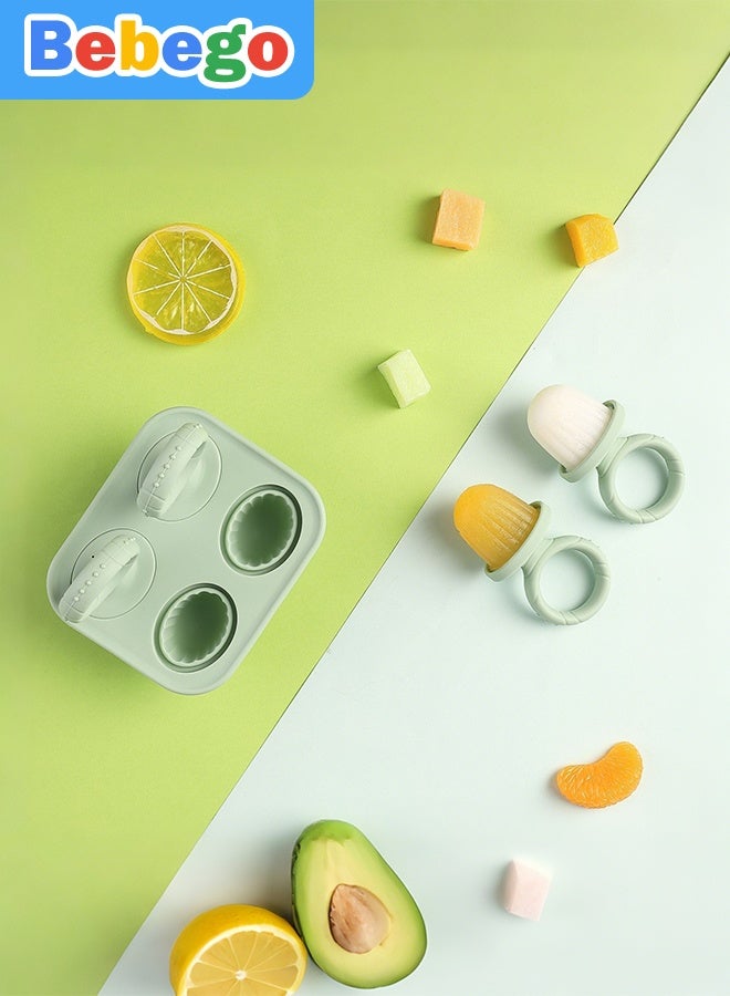 BEBEGO Baby Food Molds, Suitable for Ice Cream and Breast Milk Molds, Fruits, Children's Food and Ice Cubes - Easy Release, DIY Chocolate Cake Tools, Ideal New Year and Children's Gifts - Image 5