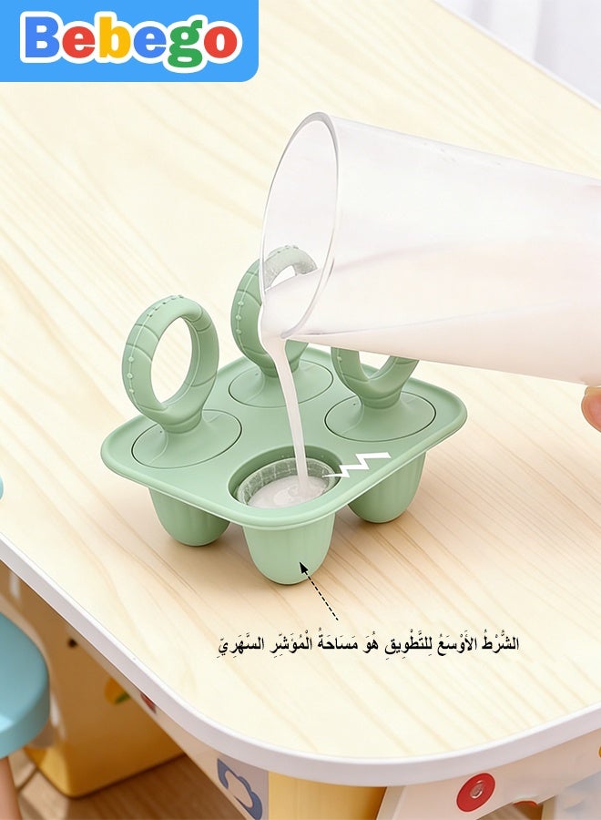 BEBEGO Baby Food Molds, Suitable for Ice Cream and Breast Milk Molds, Fruits, Children's Food and Ice Cubes - Easy Release, DIY Chocolate Cake Tools, Ideal New Year and Children's Gifts - Image 4