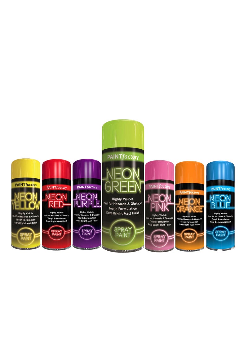 مصنع الطلاء دهان بخاخ نيون عالي الوضوح من مصنع الطلاء – اللون الأخضر ٤٠٠ مل - Image 2