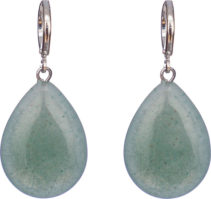 İlterus Natural Stone Aventurine Drop Model Earrings 