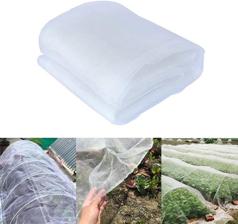 MAKINGTEC Insect Netting Mesh, Garden Netting for Plants Garden Netting Fine Mesh Insect Netting Vegetable Netting Protection Plant Protection Netting for Vegetables Flowers Fruits Garden Outdoors 2.5 x 10m - Image 1