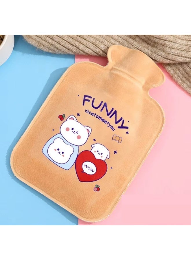 Fresh Silicone Hot Water Bottle With Unique Design 500ml (Random Shape) - Image 1